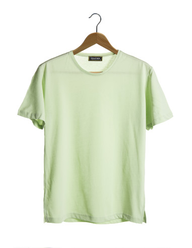 Unisex Yeşil Bisiklet Yaka Basic Oversize T-Shirt