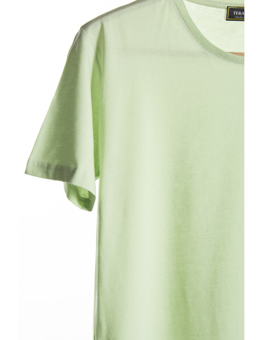 Unisex Yeşil Bisiklet Yaka Basic Oversize T-Shirt