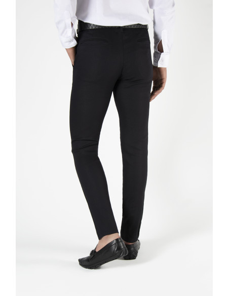 Siyah Pamuklu Slim Fit Dar Kesim Klasik Pantolon