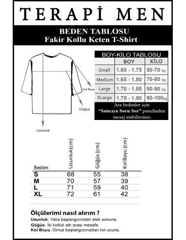 Erkek Pembe Fakir Kol Keten T-shirt Gömlek