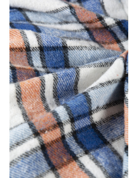 Mavi Regular Kalıp Gömlek Yaka Ekoseli Oduncu Gömlek