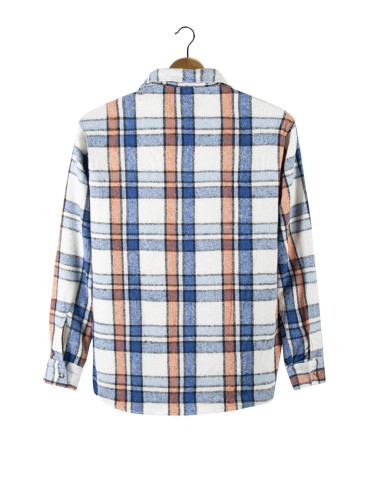 Mavi Regular Kalıp Gömlek Yaka Ekoseli Oduncu Gömlek