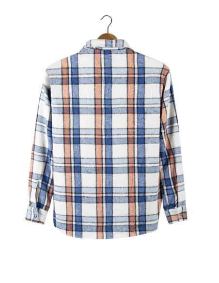 Mavi Regular Kalıp Gömlek Yaka Ekoseli Oduncu Gömlek